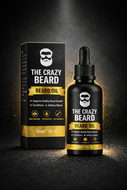 THE CRAZY BEARD™ | Premium Beard Growth Oil | Nourish, Strengthen & Stimulate Beard Growth